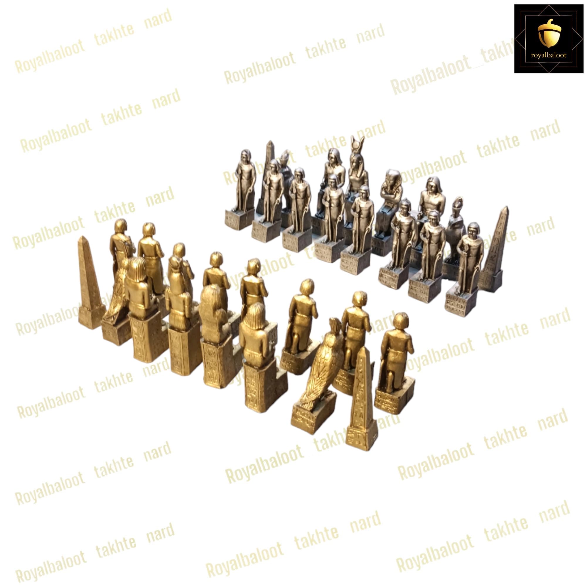 مهره شطرنج پلی استری مصری 2 کد 76