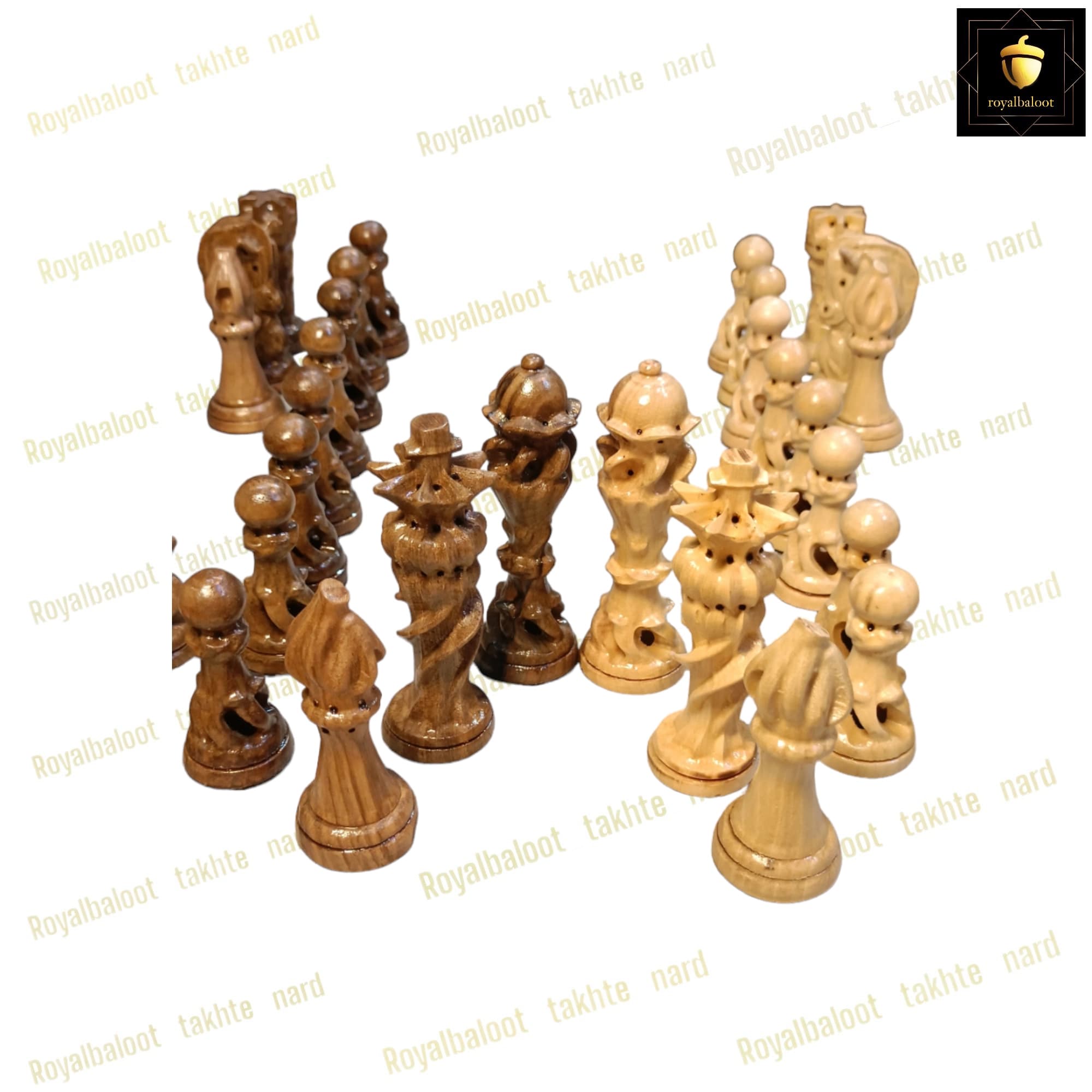 مهره شطرنج منبت چوبی طرح اژدها کد 70