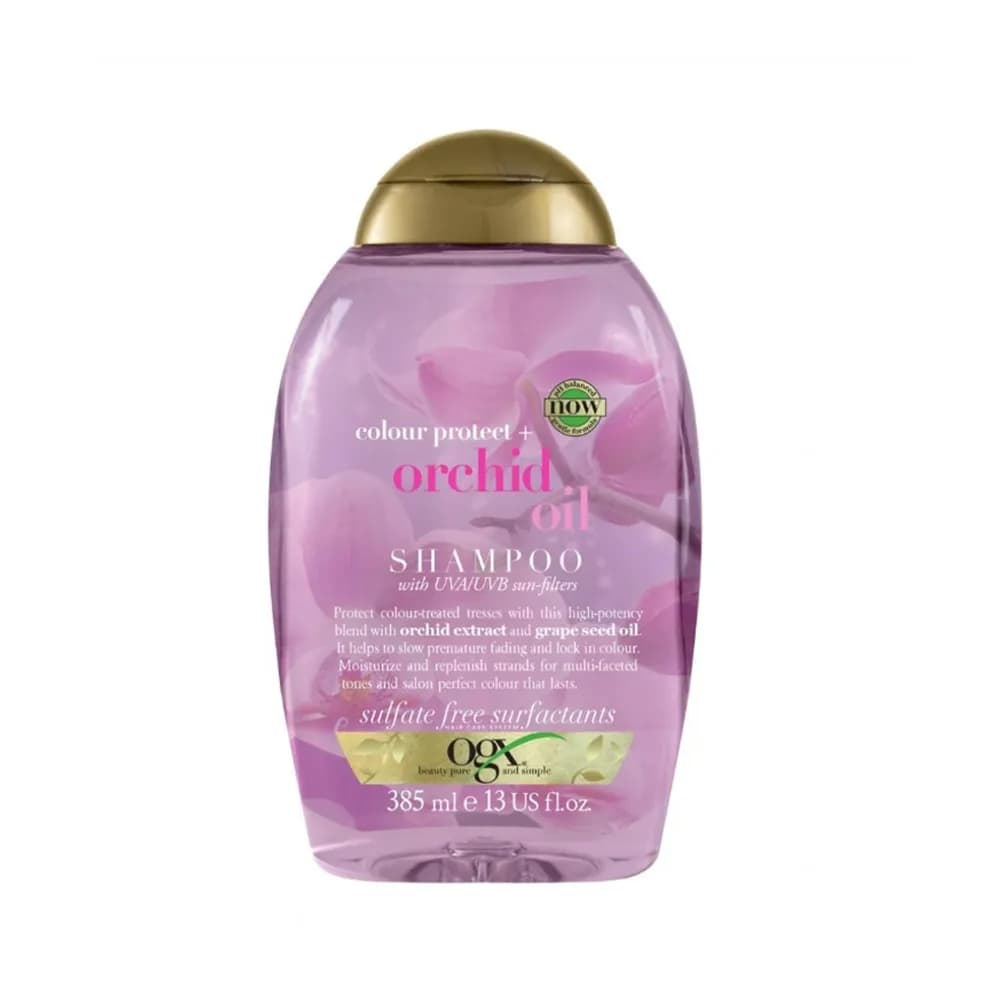شامپو او جی ایکس OGX مدل ارکید اویل ORCHID OIL حجم 385 میل | تثبیت رنگ، آبرسان، بدون سولفات