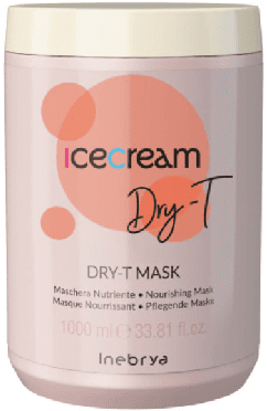 اینبریا ماسک موی خشک 1000 میل | Inebrya Ice Cream Dry-T Mask | ترمیم موهای خشک و آسیب‌دیده