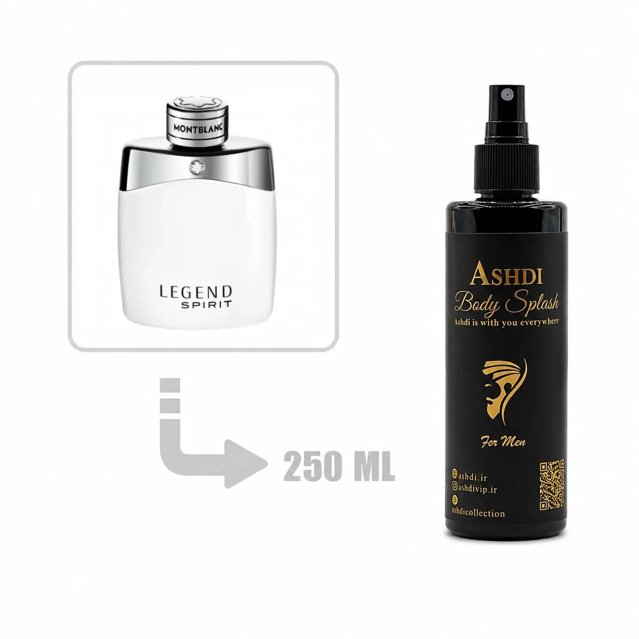 بادی اسپلش مونت بلنک لجند اسپیریت 250 میلی اشدی | Mont Blanc Legend Spirit