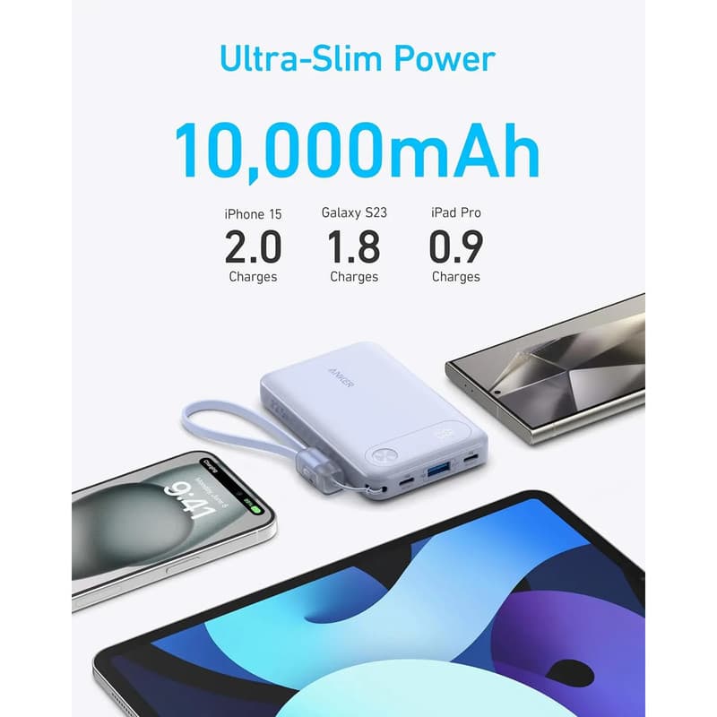 پاور بانک انکر 22.5 وات مدل A1257 ظرفیت 10000 میلی آمپر — تصویر ۸