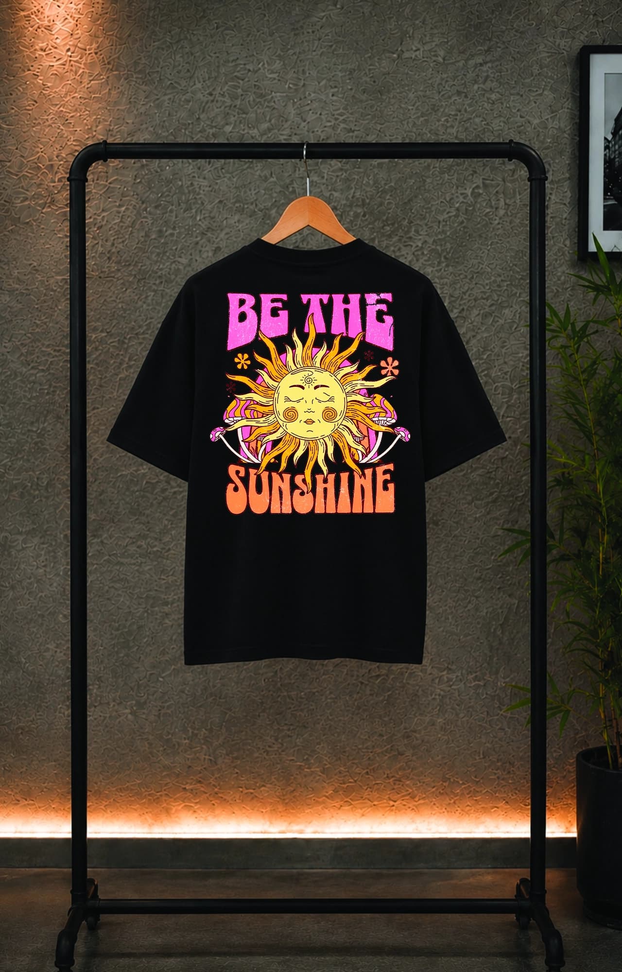 تیشرت باکسی ترک مردانه طرح خورشید sunshine کد 4979 — تصویر ۳