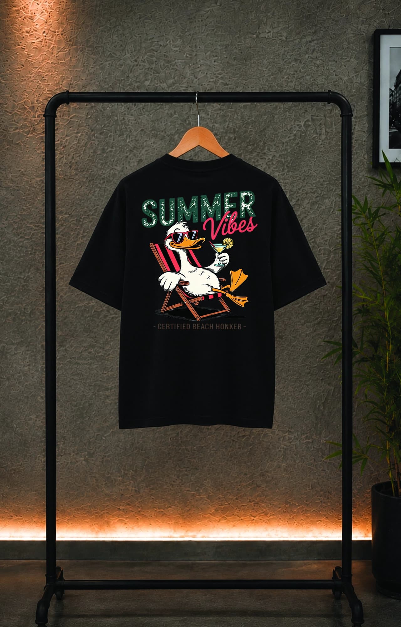 تیشرت باکسی ترک مردانه طرح تابستون summer کد 4949 — تصویر ۳