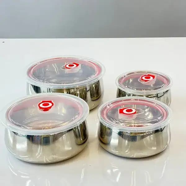 ظرف استیل نگه دارنده غذا 4 تایی — تصویر ۸