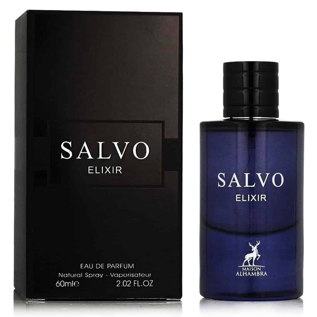 ادکلن سالوو الکسیر الحمبرا مشابه رایحه ساواج الکسیر حجم 60 میلی لیتر اورجینال | ALHAMBRA SALVO ELIXIR