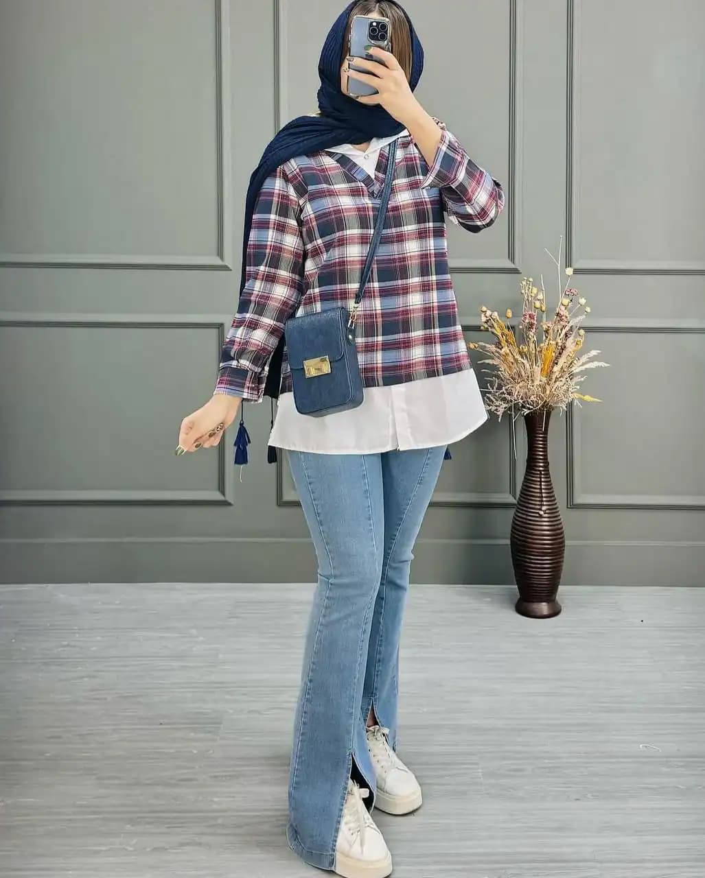 شومیز چهار خونه نرگس