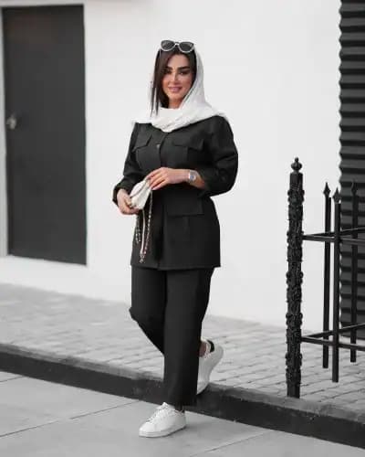 مانتو شلوار مدل سامیه — تصویر ۳
