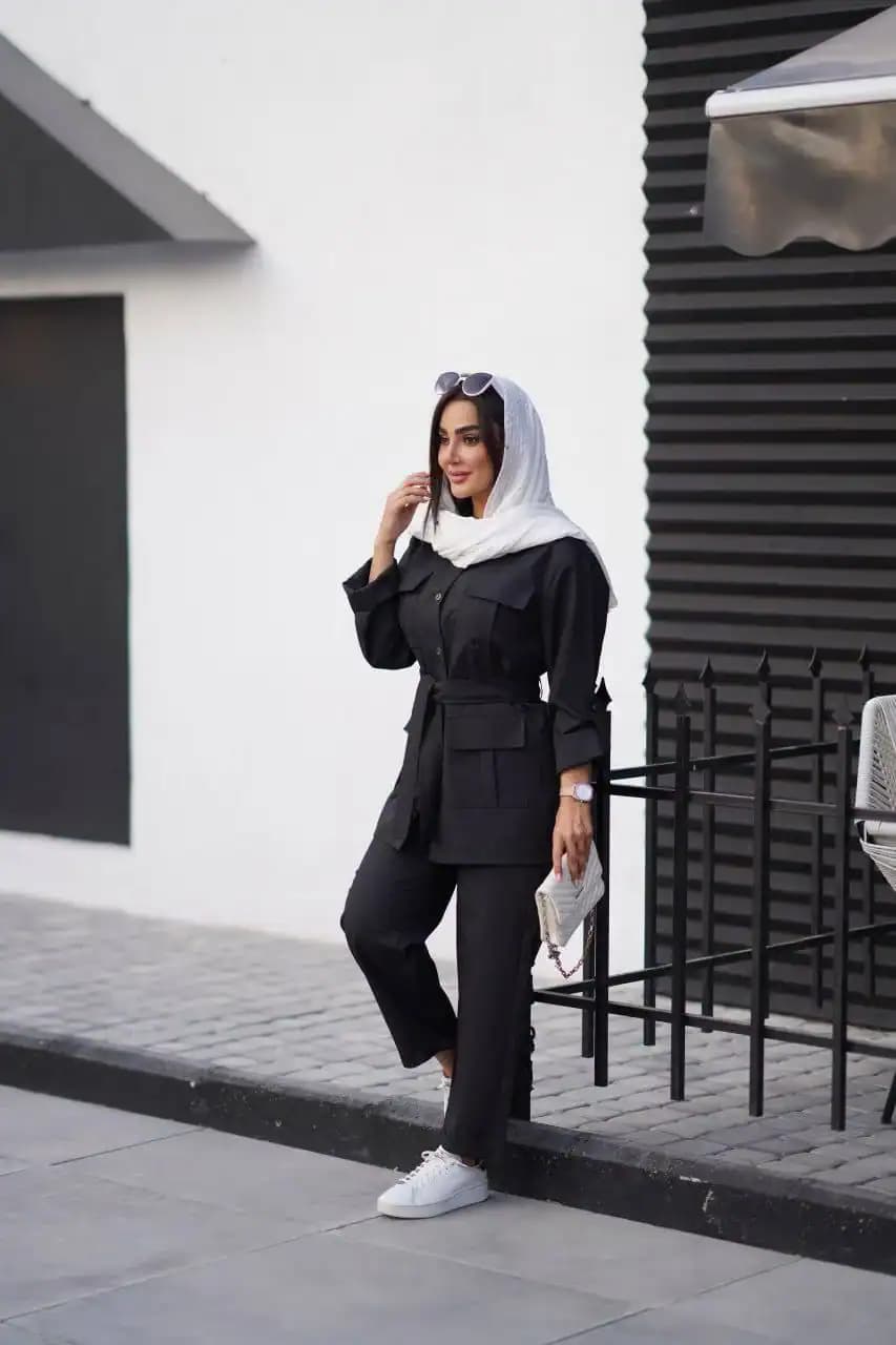 مانتو شلوار مدل سامیه — تصویر ۴
