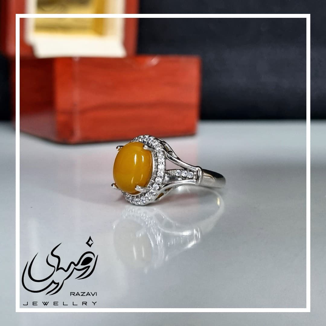 انگشتر زنانه نقره شرف الشمس طرح رویا کد 209 — تصویر ۲