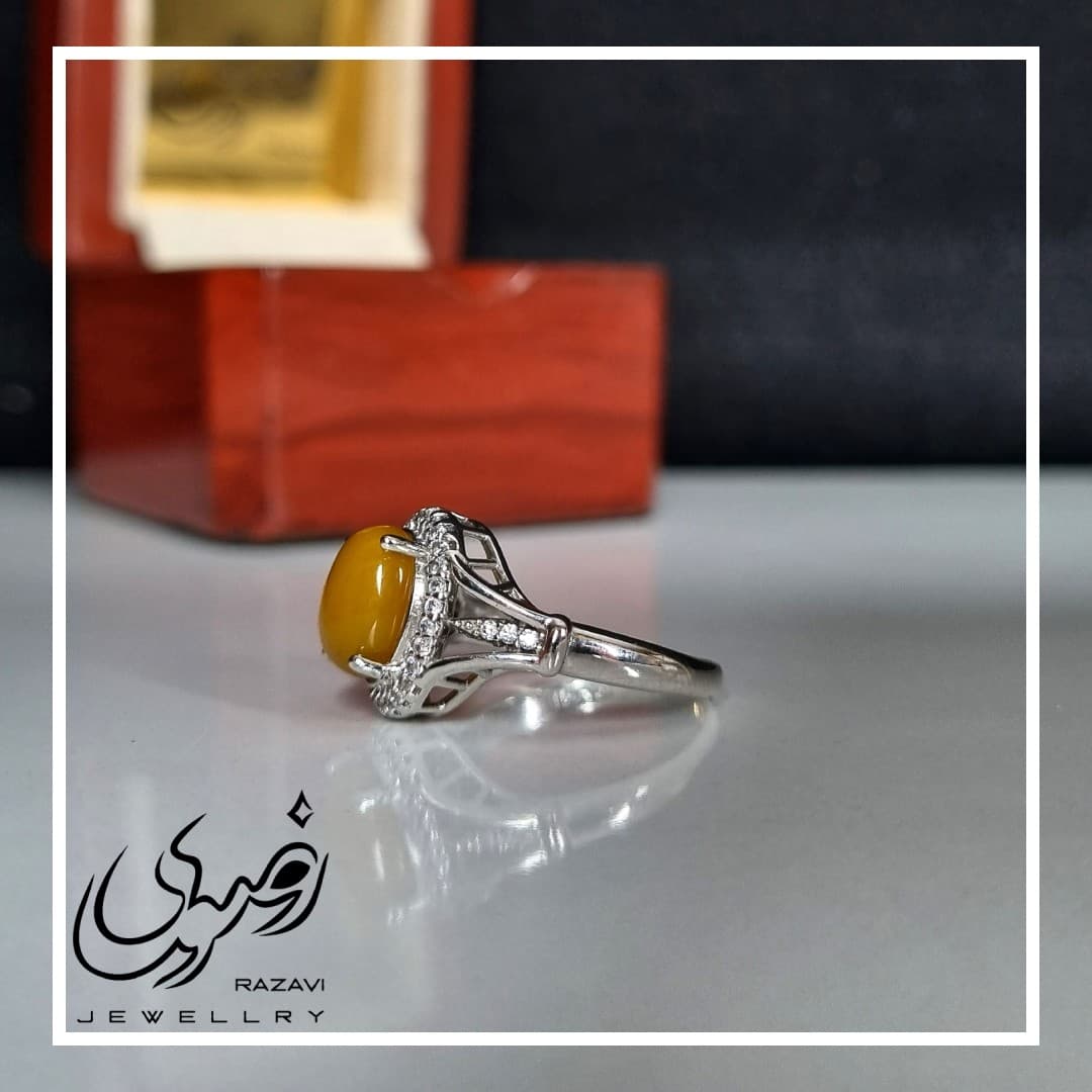 انگشتر زنانه نقره شرف الشمس طرح رویا کد 209 — تصویر ۴