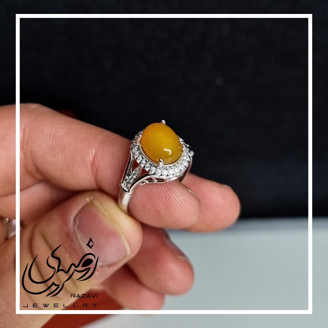 انگشتر زنانه نقره شرف الشمس طرح رویا کد 209 — تصویر ۳