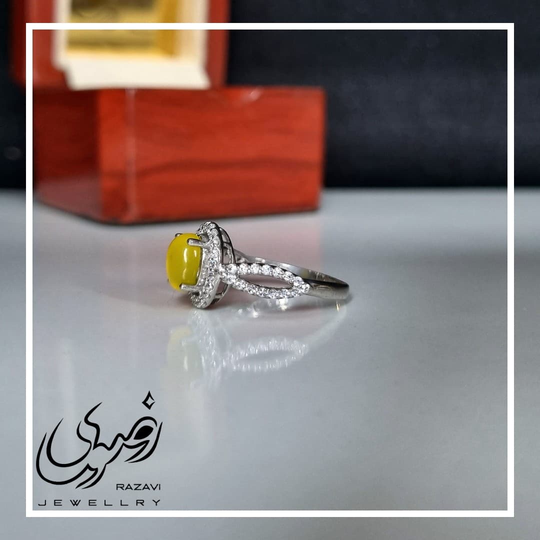 انگشتر زنانه نقره شرف الشمس طرح رویا کد 207 — تصویر ۴