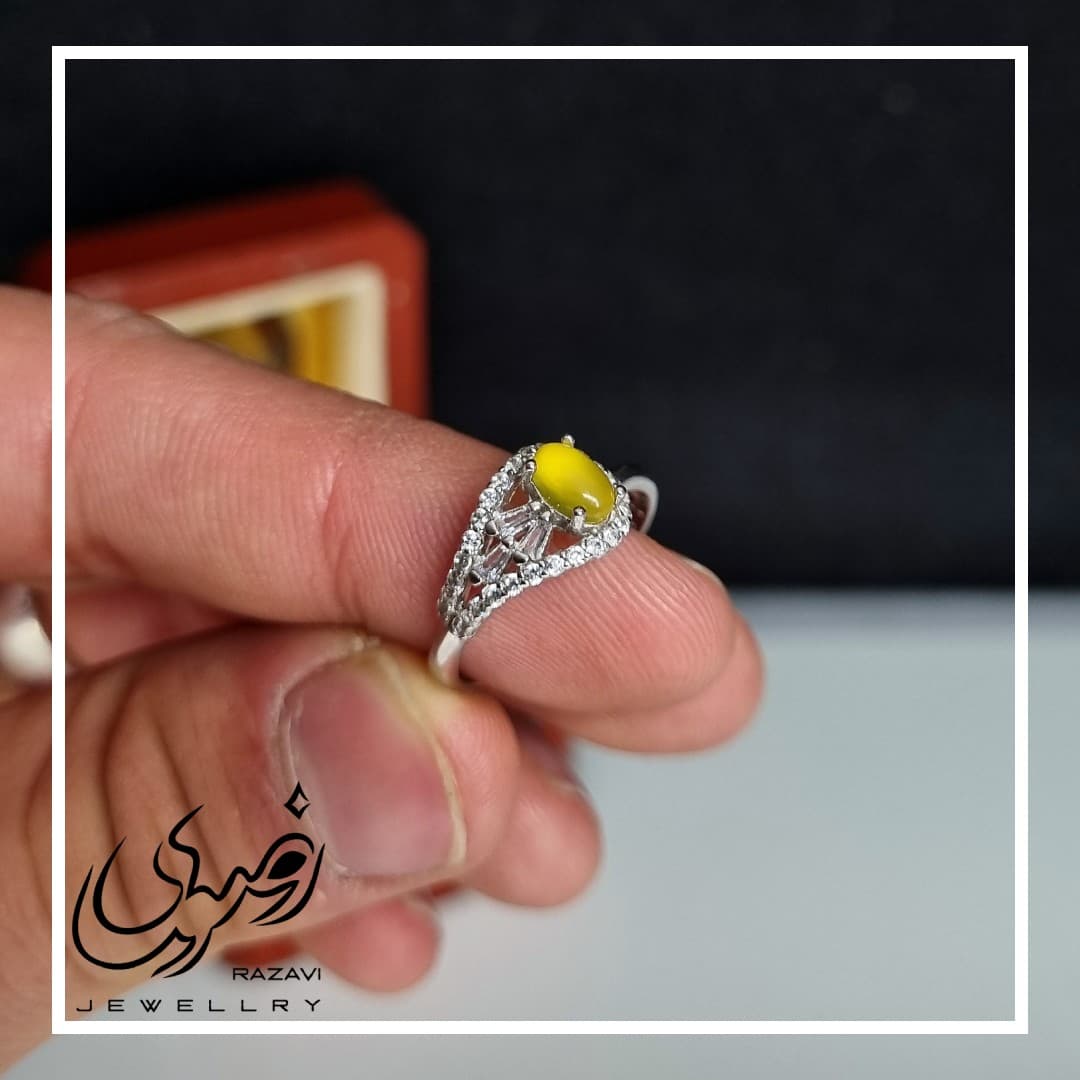 انگشتر زنانه نقره شرف الشمس طرح سحر کد 206 — تصویر ۳