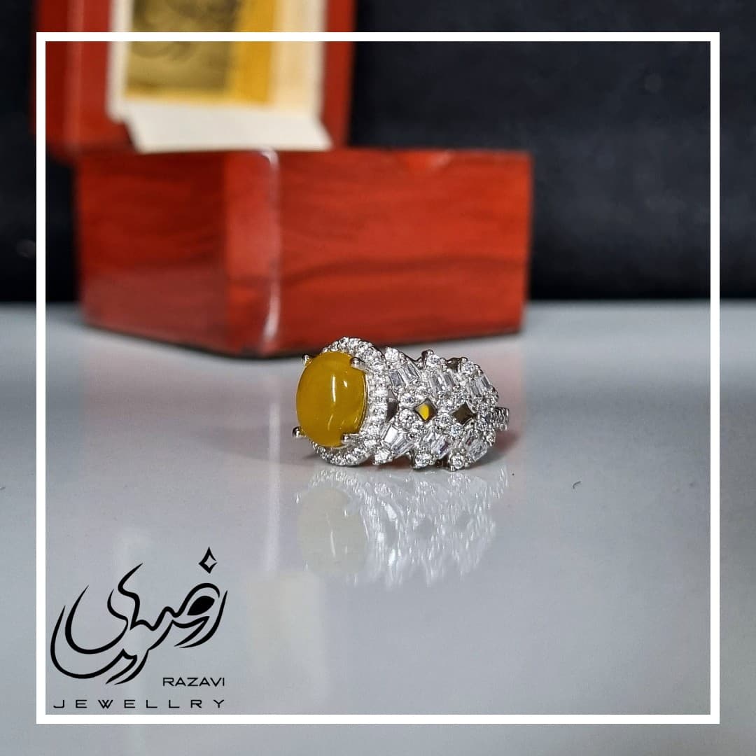 انگشتر زنانه نقره شرف الشمس طرح گل نازی کد 202