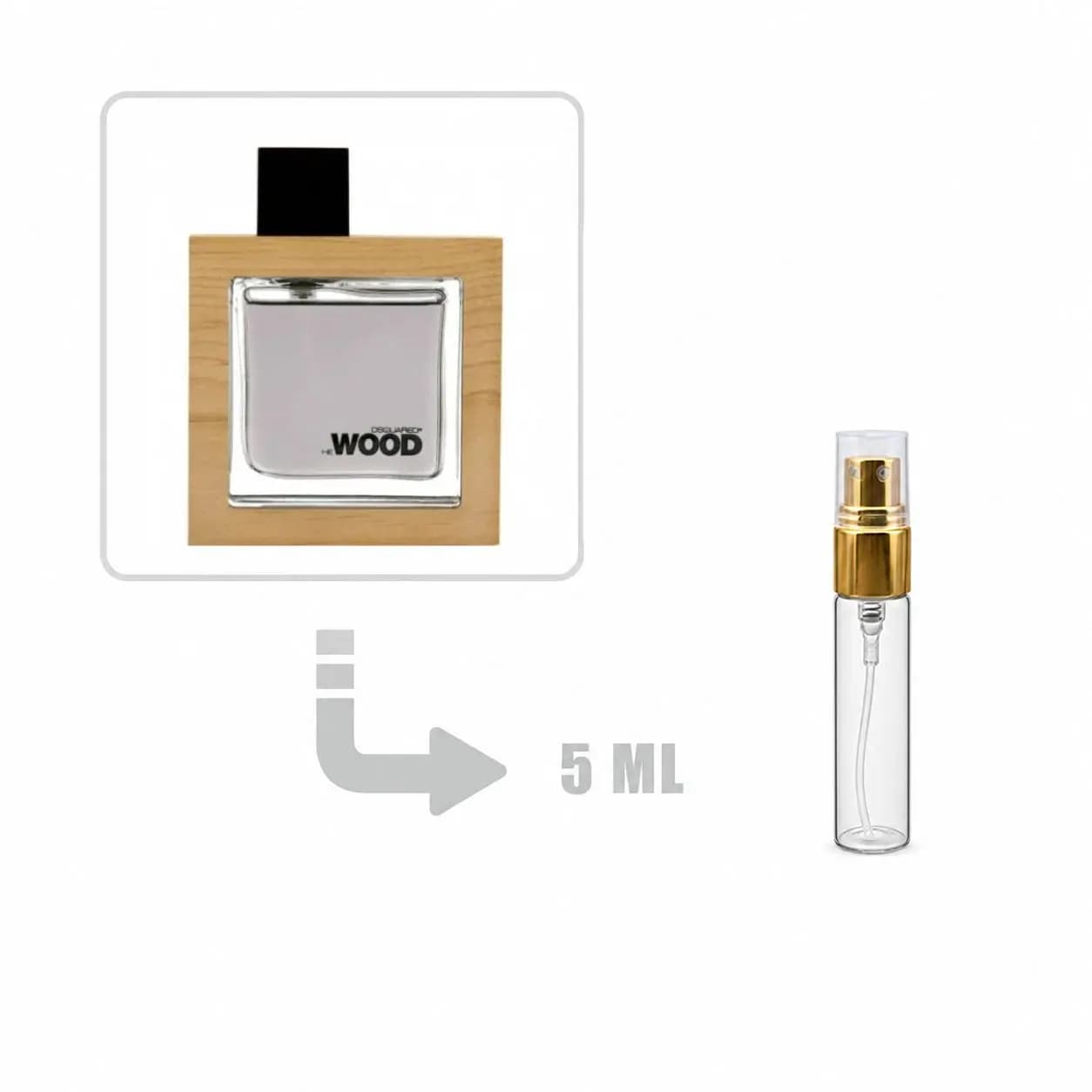دکانت عطر ادکلن دسکوارد2 هی وود قهوه ای 5 میلی اصلی | DSQUARED² – He Wood