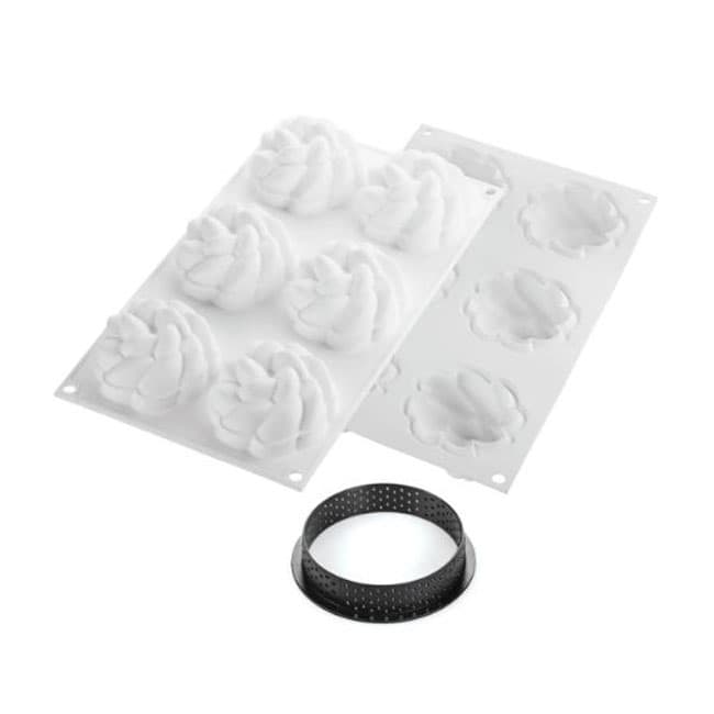 قالب سیلیکونی سیلیکومارت KIT TARTE RING FLEUR