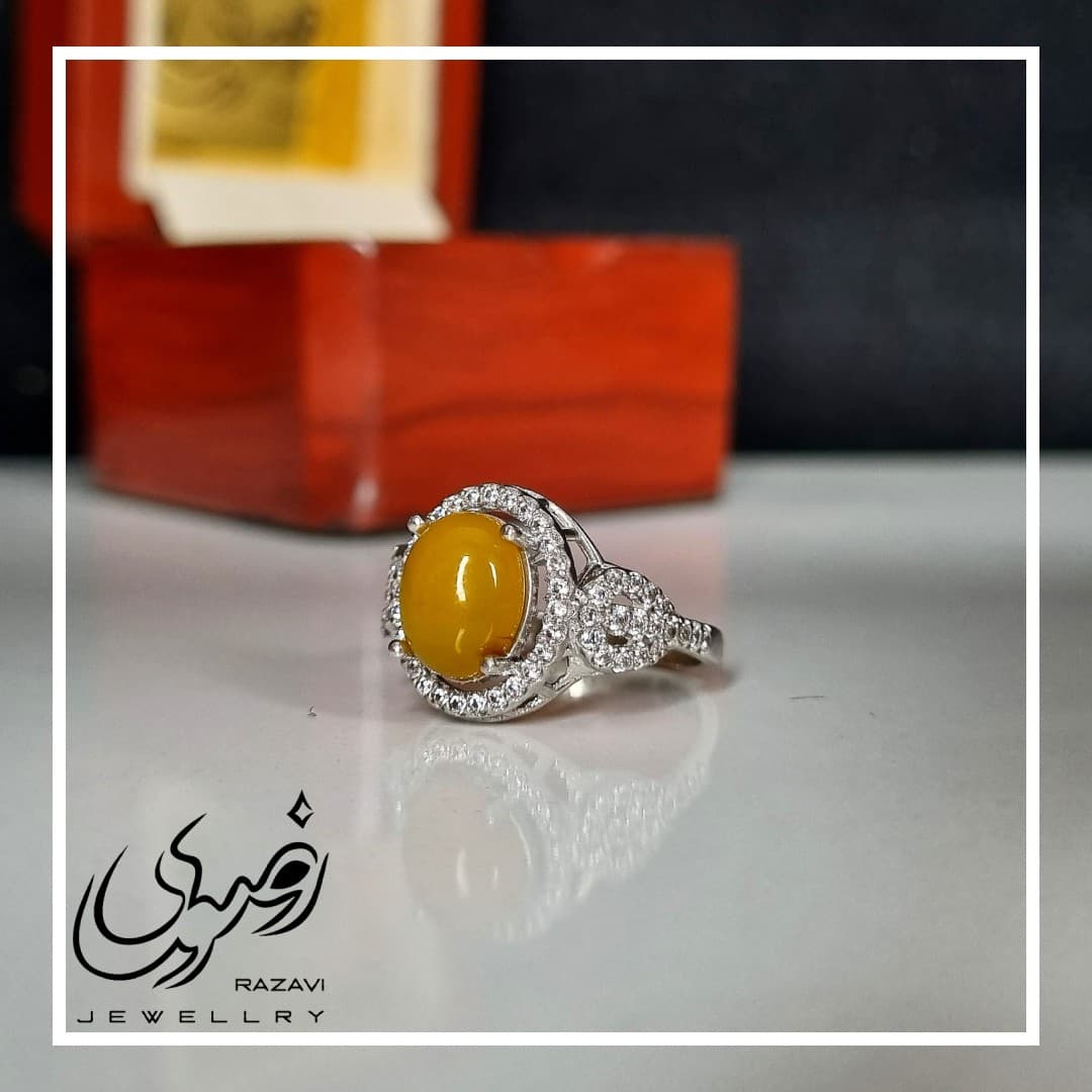 انگشتر زنانه نقره شرف الشمس طرح بهار کد 197