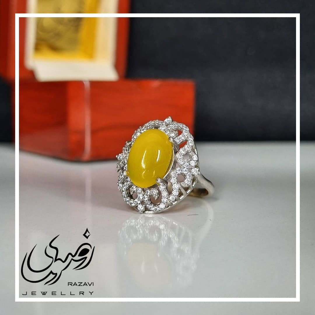 انگشتر زنانه نقره شرف الشمس طرح شکوفه کد 195