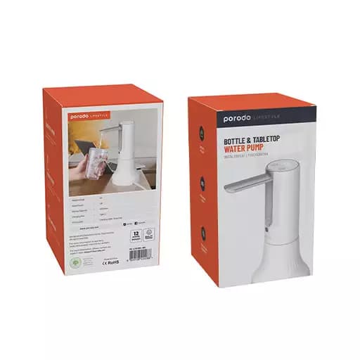 پمپ آب رومیزی پرودو Porodo Lifestyle Bottle & Tabletop Water Pump — تصویر ۳