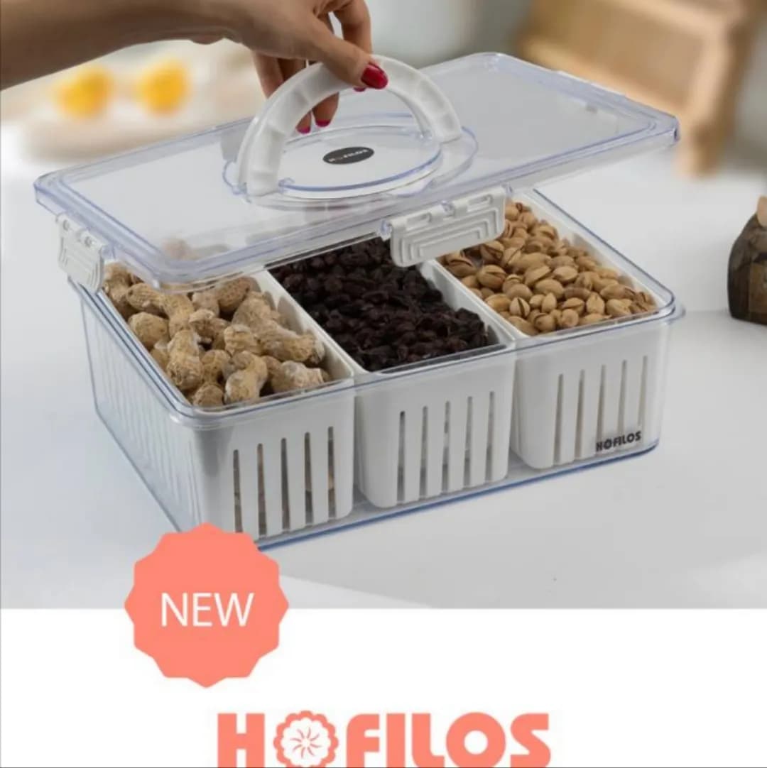باکس نظم دهنده 3 خانه هوفیلوس Hofilos بزرگ درب قفلی کد 6022 — تصویر ۲