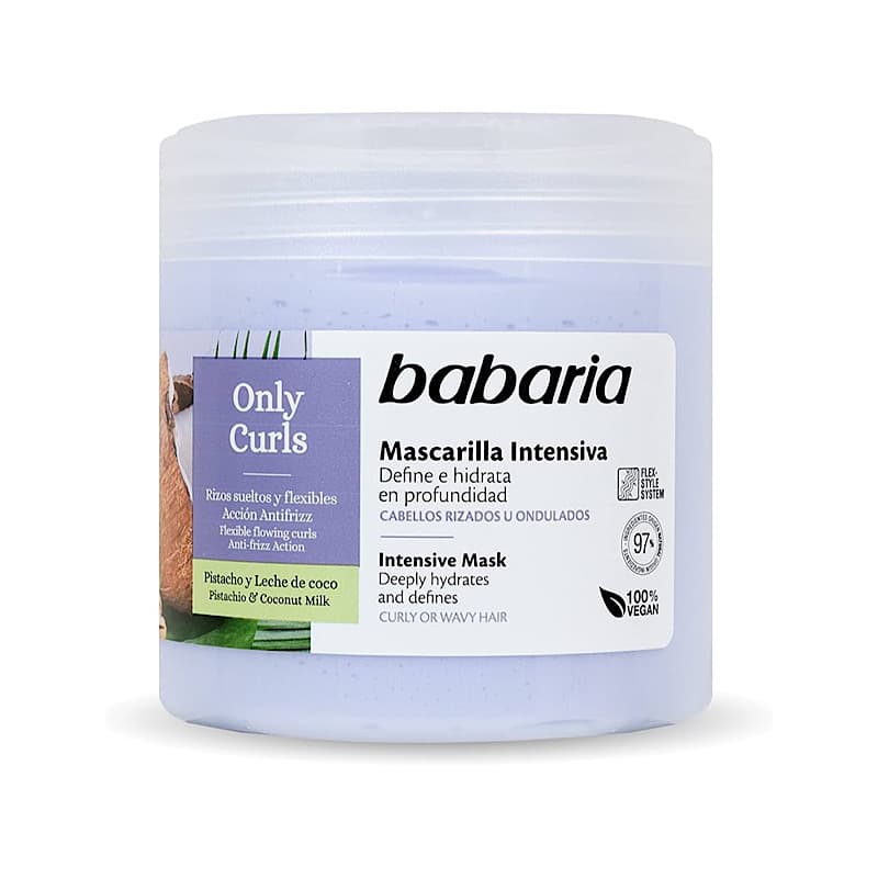 ماسک آبرسان عمیق مو باباریا babaria مدل Only Curls مناسب موهای فر و مجعد