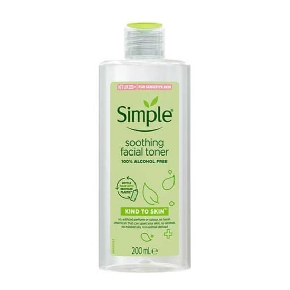 تونر سیمپلSIMPLE مدل کایند تو اسکین kind to skin حجم 200 میلی لیتر — تصویر ۲