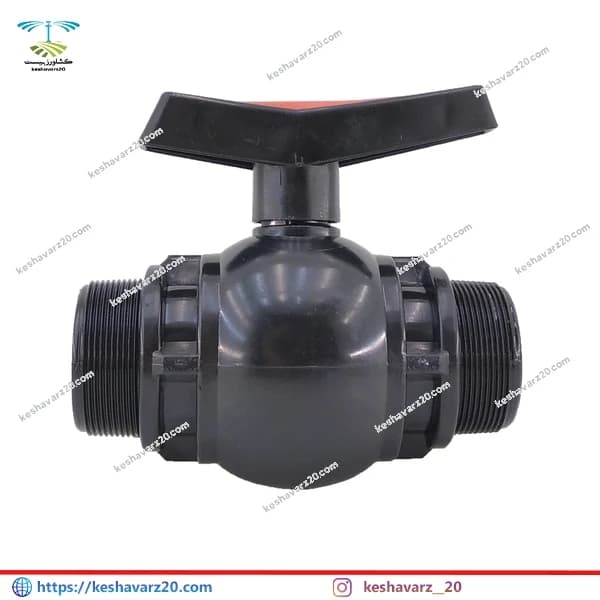 شیر توپی دو سر نر آبافرین 2 اینچ (63 میلیمتر)