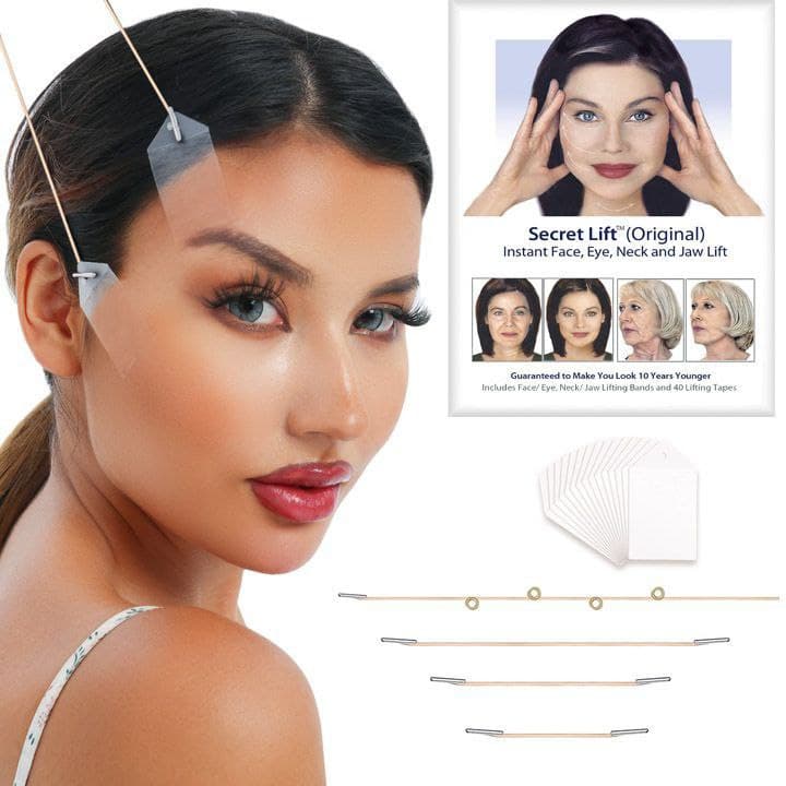 چسب لیفت شقیقه نامرئی بسته 40 تایی کش مشکی ( مدل خارجی وارداتی )