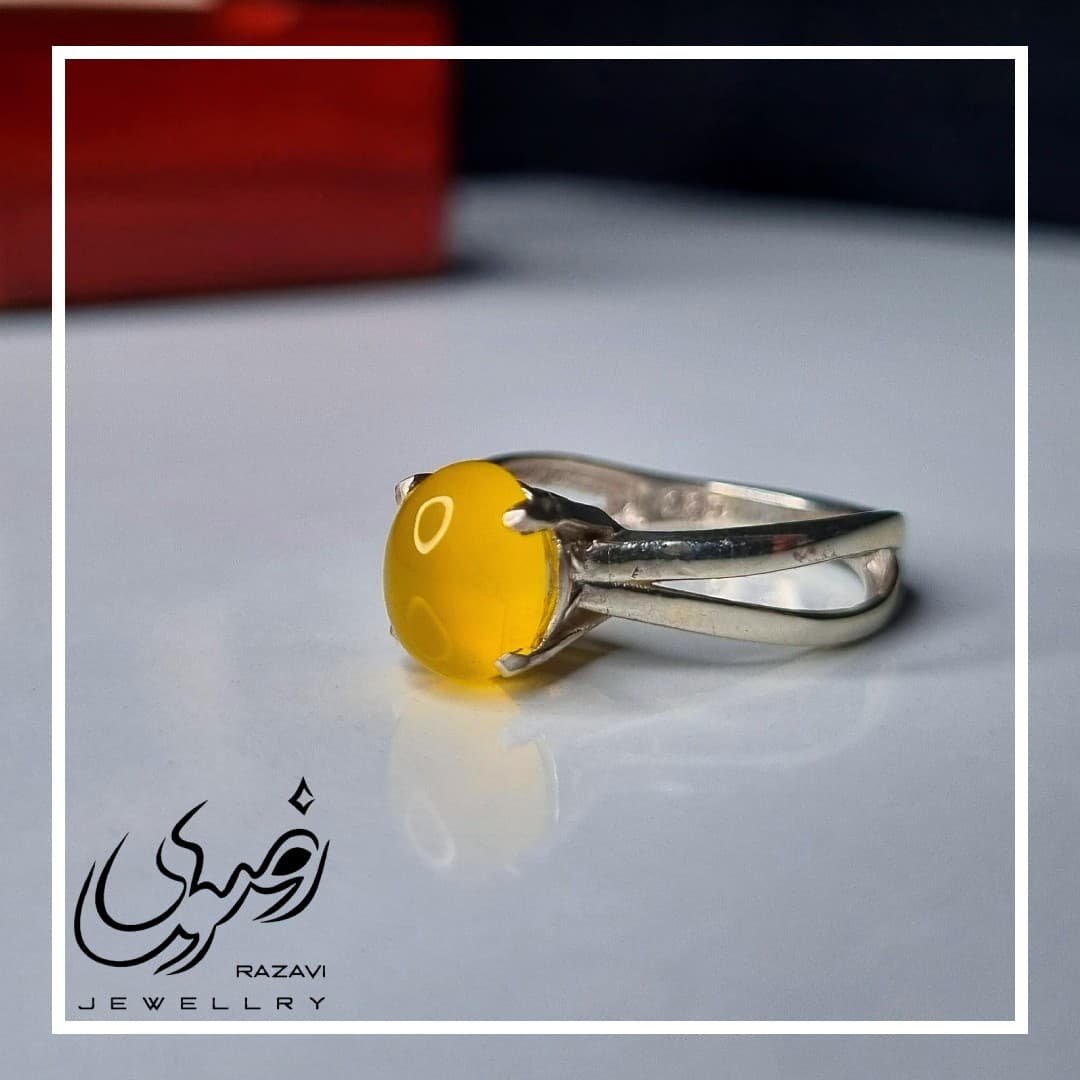 انگشتر زنانه نقره شرف الشمس طرح الماس کد 158 — تصویر ۲