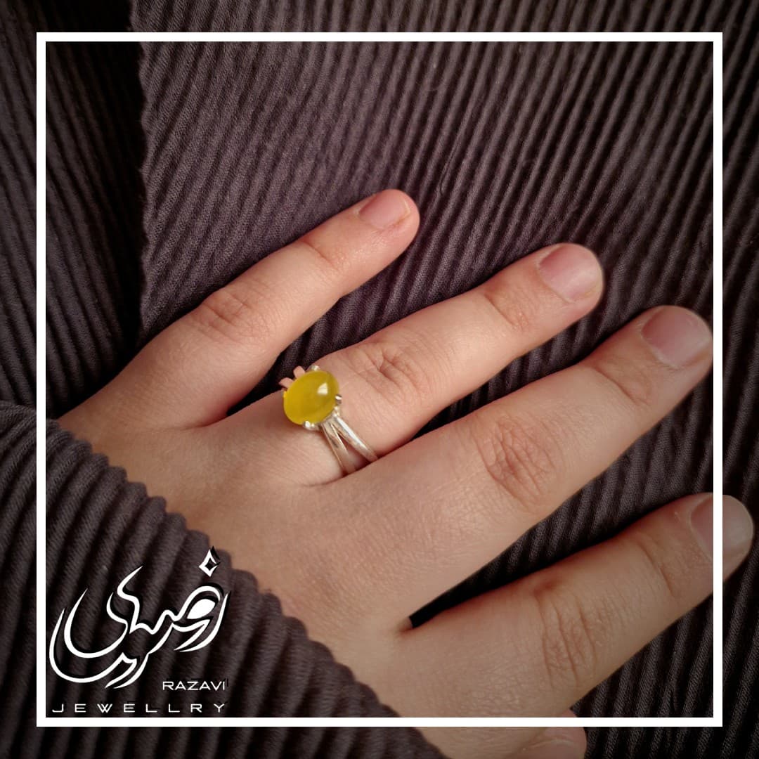 انگشتر زنانه نقره شرف الشمس طرح الماس کد 158 — تصویر ۳