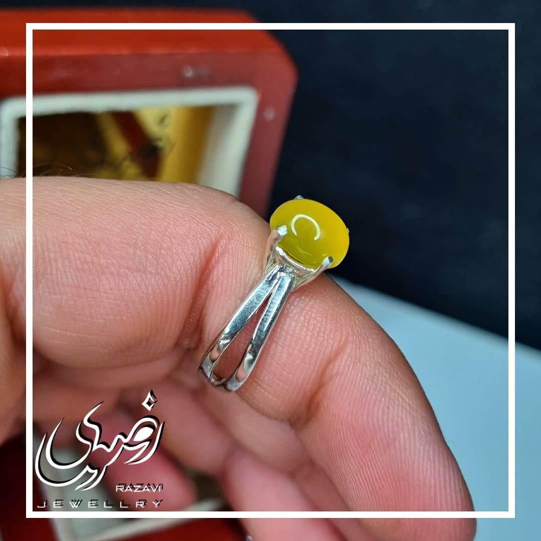 انگشتر زنانه نقره شرف الشمس طرح الماس کد 158 — تصویر ۴