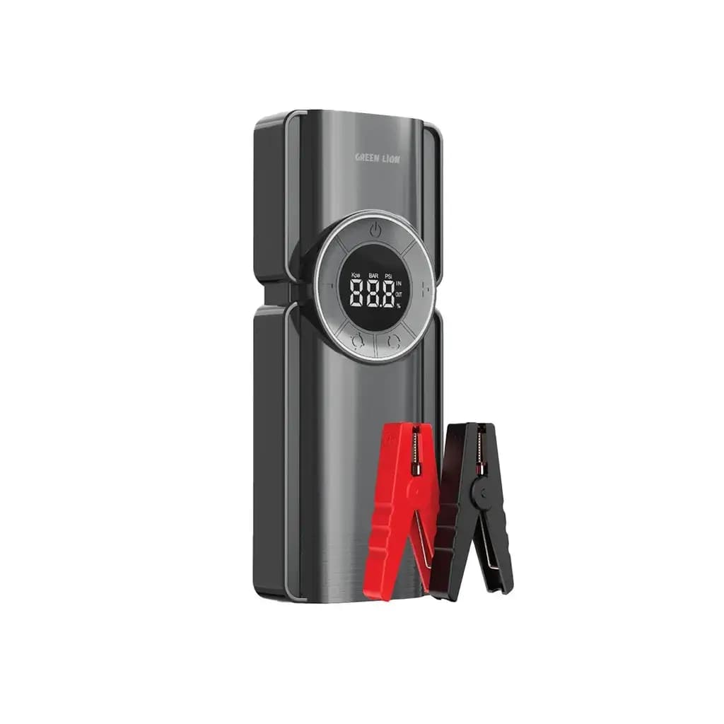 جامپ استارتر و پاوربانک 10 هزار میلی آمپر مدل GNJUMPSTRBK گرین لاین Green Lion Portable Jump Starter — تصویر ۲