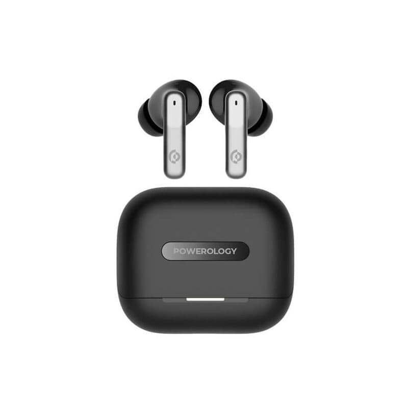 هندزفری بلوتوث پاورولوژی مدل Powerology Hybrid True Wireless Earbuds with ANC + ENC, 6 Microphone,