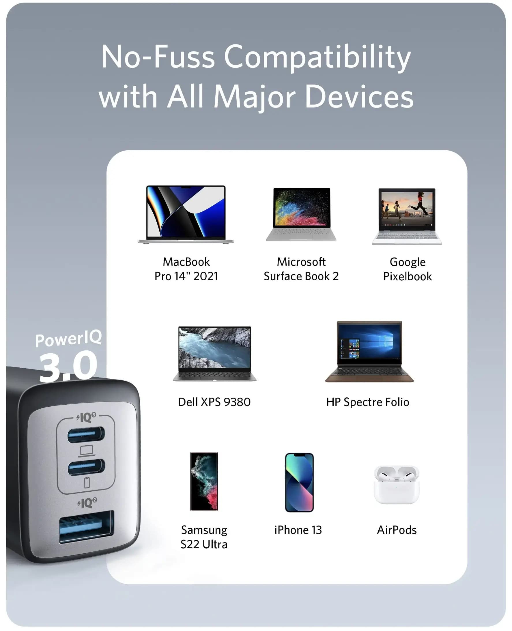 شارژر 65 وات نسل هفتم انکر Anker 735 Charger – مدل A2668 — تصویر ۶