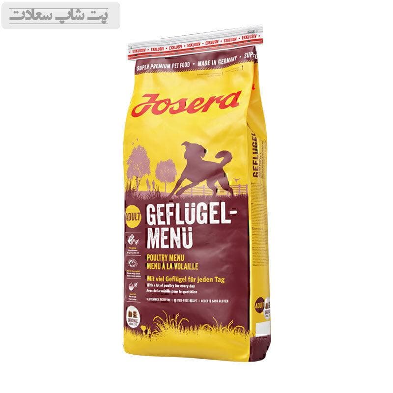 غذای خشک سگ با طعم گوشت پرندگان جوسرا Josera Poultry Menu وزن 15 کیلوگرم