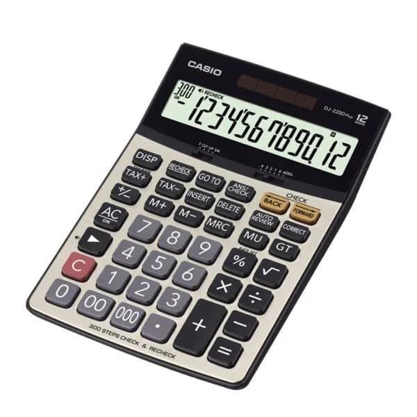 ماشین حساب 12 رقم کاسیو مدل DJ-220D Plus
