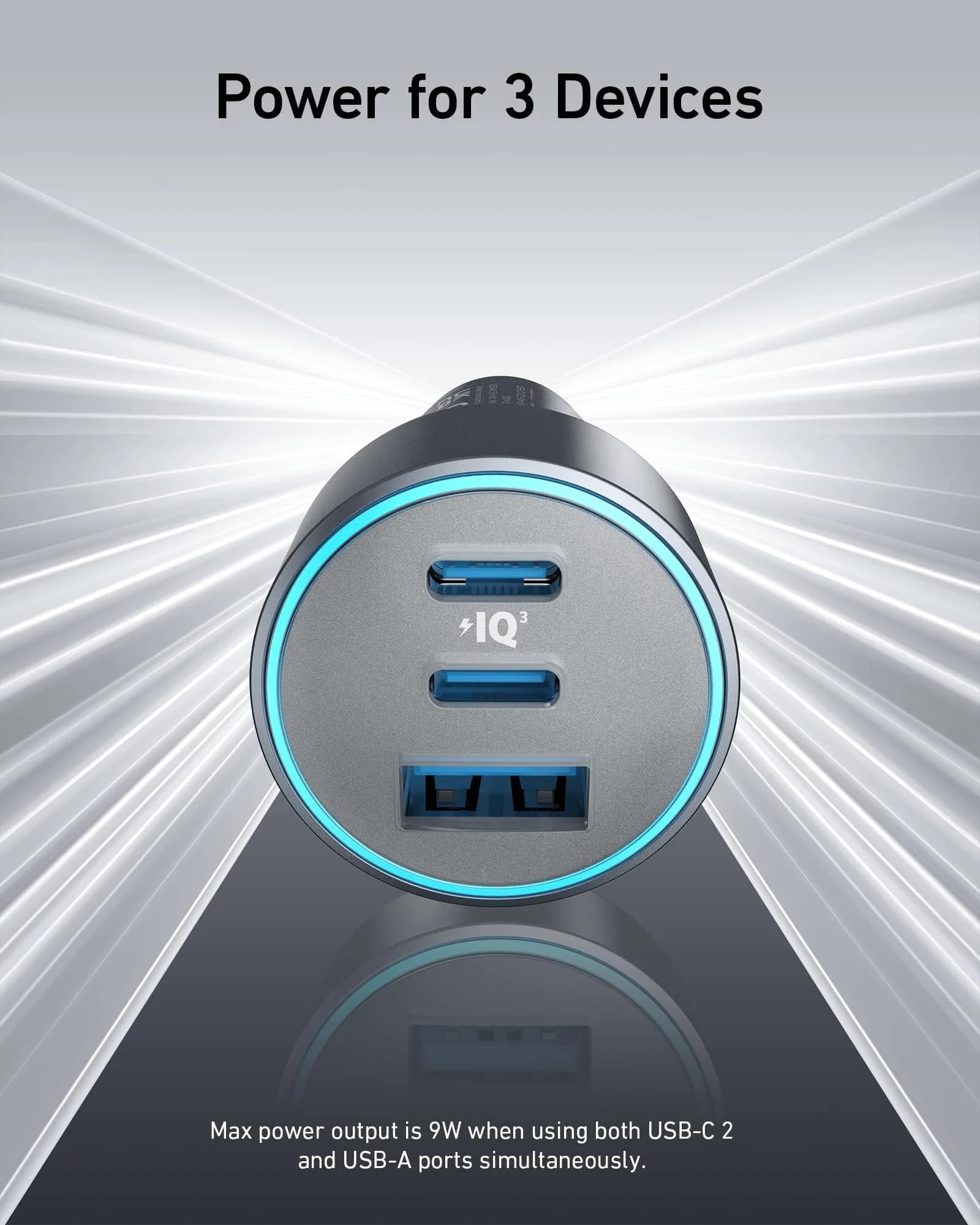 شارژر فندکی انکر 67 وات همراه با کابل تایپ سی Anker 535 Car Charger (67W) مدل B2731 — تصویر ۷
