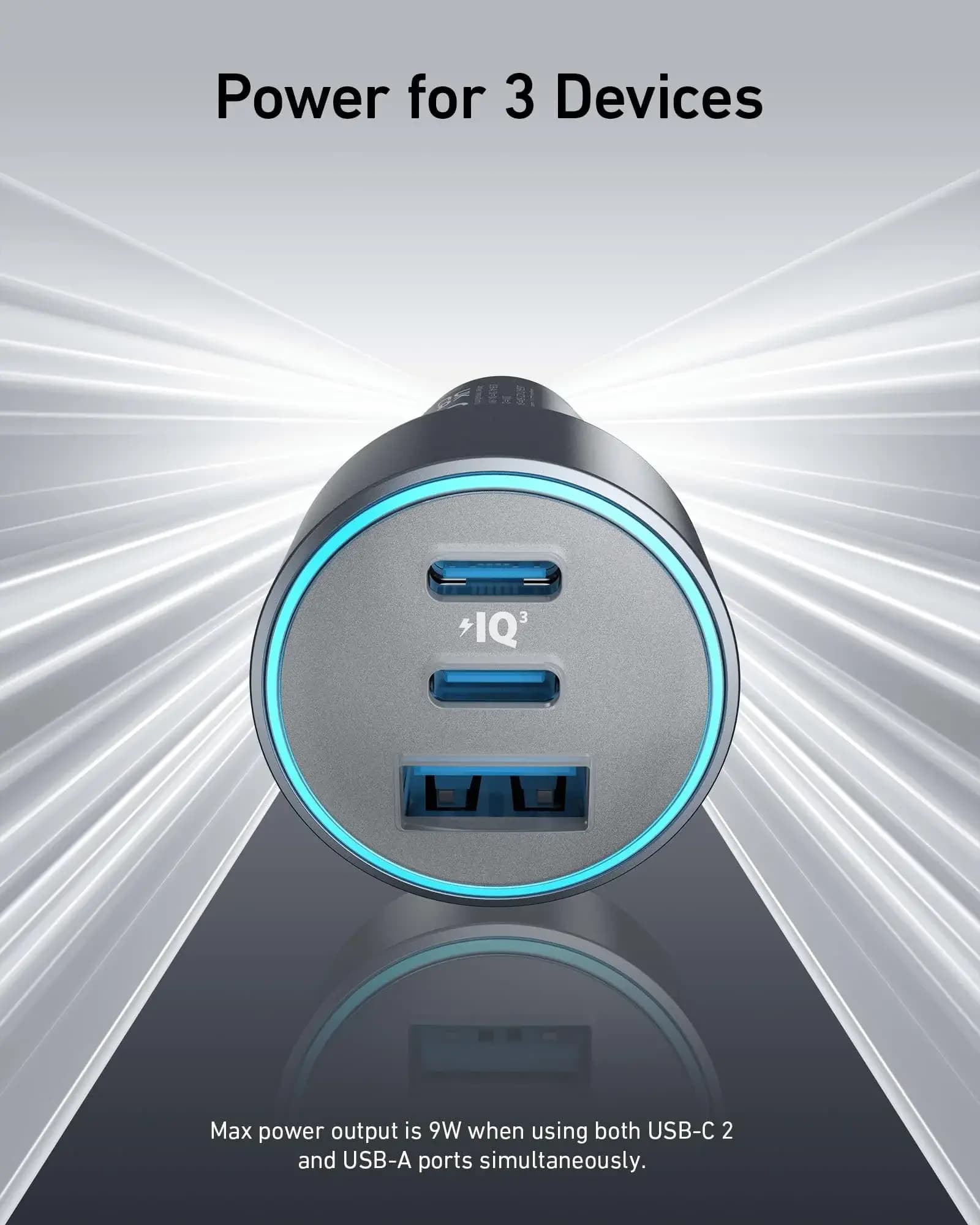 شارژر فندکی انکر 67 وات همراه با کابل تایپ سی Anker 535 Car Charger (67W) مدل B2731 — تصویر ۲