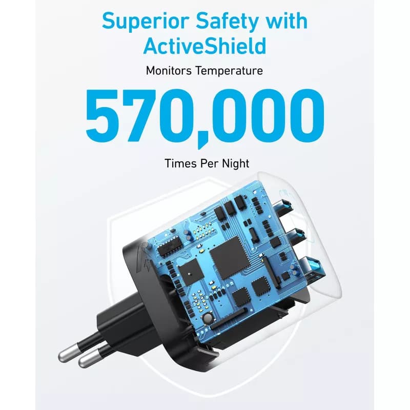 شارژر دیواری دو پین 67 وات انکر Anker Powerport 336 67W USB C Gan Charger A2674L11 EU — تصویر ۴