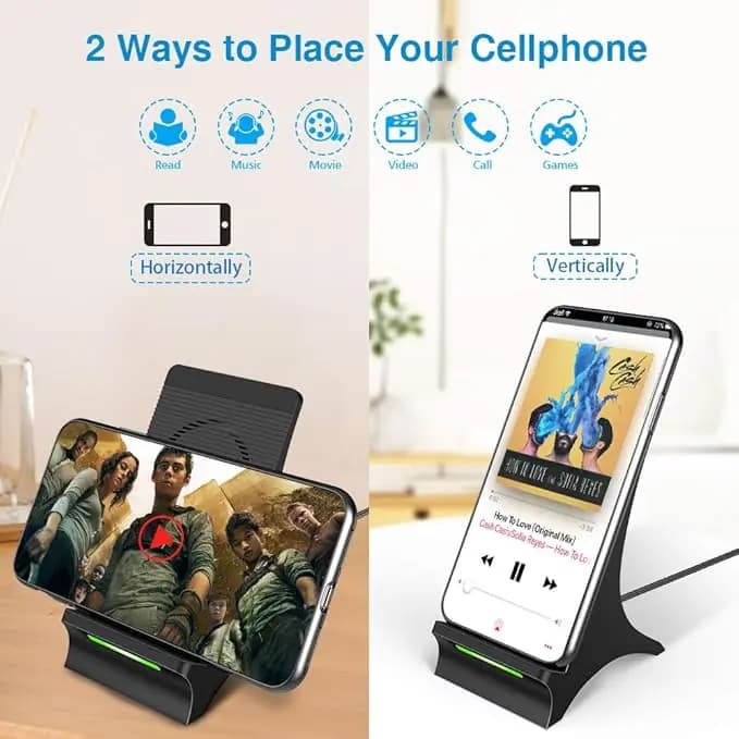 شارژر وایرلس فن دار فست شارژ نوویت NOVETE مدل sgnv001ab — تصویر ۴