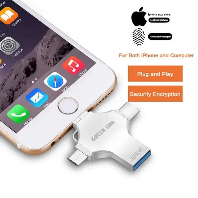 فلش درایو 4 در 1 گرین Green 4-in-1 USB Flash 128GB — تصویر ۳