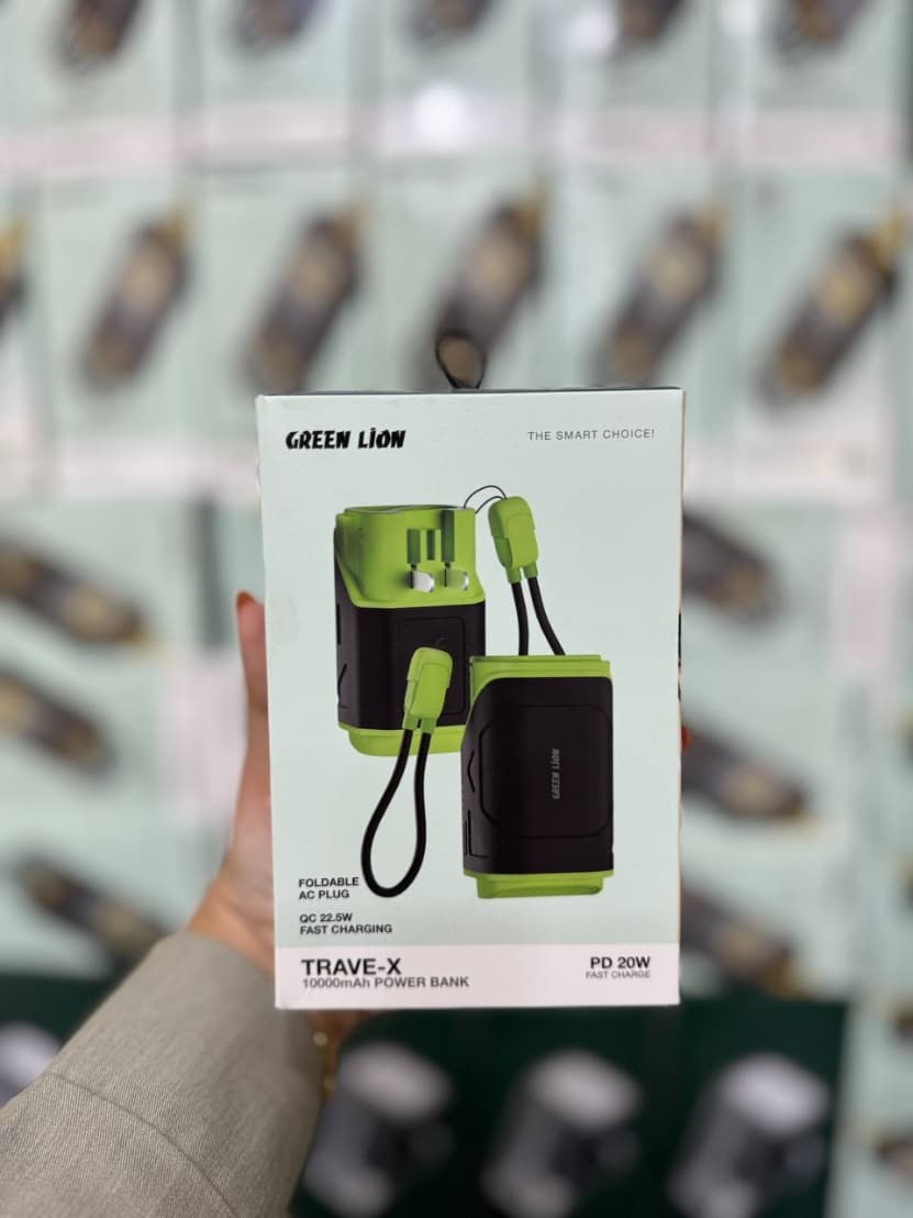 پاوربانک 10000 میلی آمپر گرین لاین مدل TRAVE-X PD 20W نسخه فست شارژ — تصویر ۳