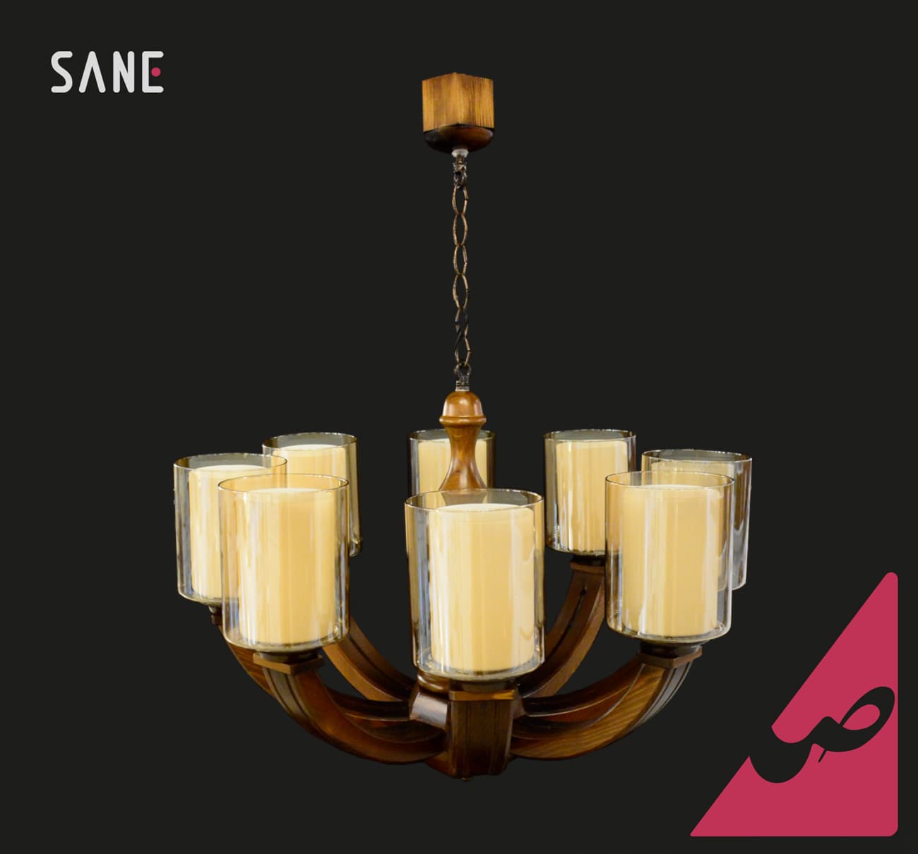 لوستر آویز چوبی مدل موناکو کد 8-231