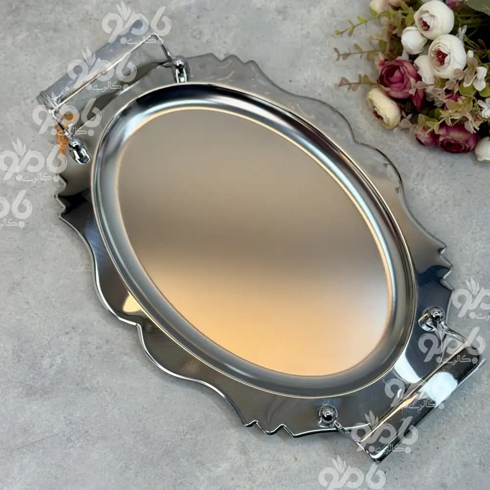 سینی استیل فریکوک بیضی سیلور 0271