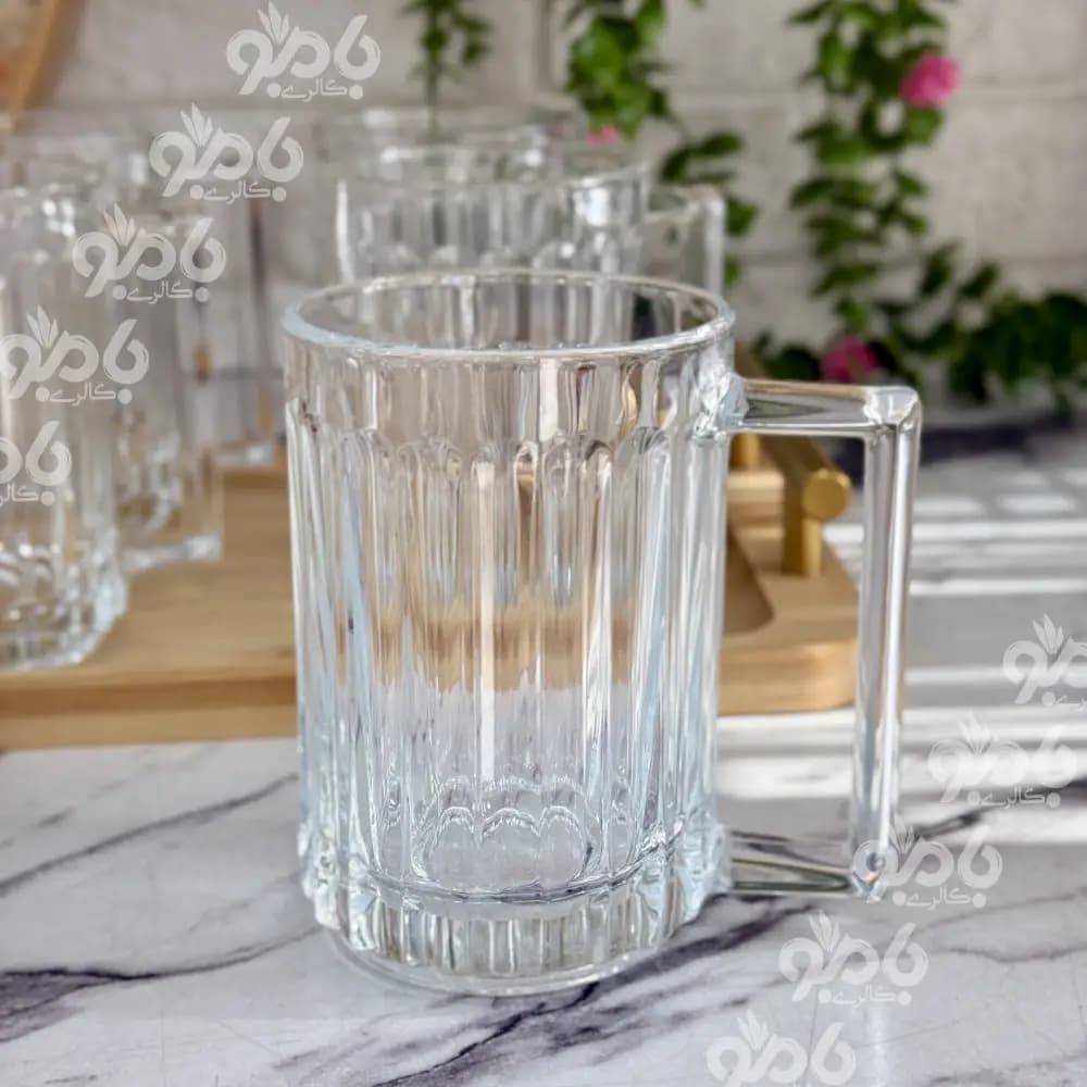 لیوان شیشه ای دسته دار بلندکلاسیک 1440 — تصویر ۴