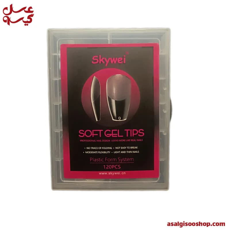 ژلیکس ناخن سافت ژل مدل بالرین اسکای وی |Skywei Soft Gel Nail Tips Ballerina Shape| کد 2755