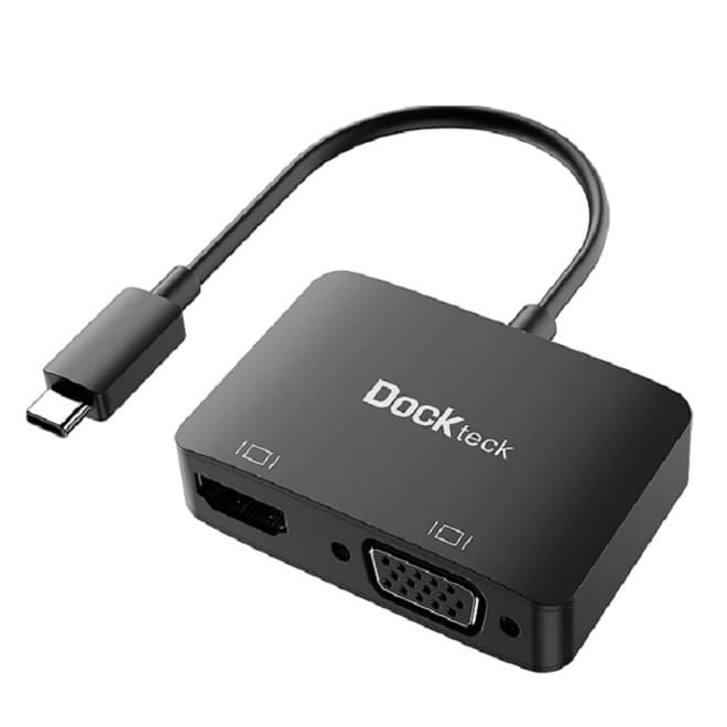 آداپتور داک تک مبدل USB-C به HDMI و VGA