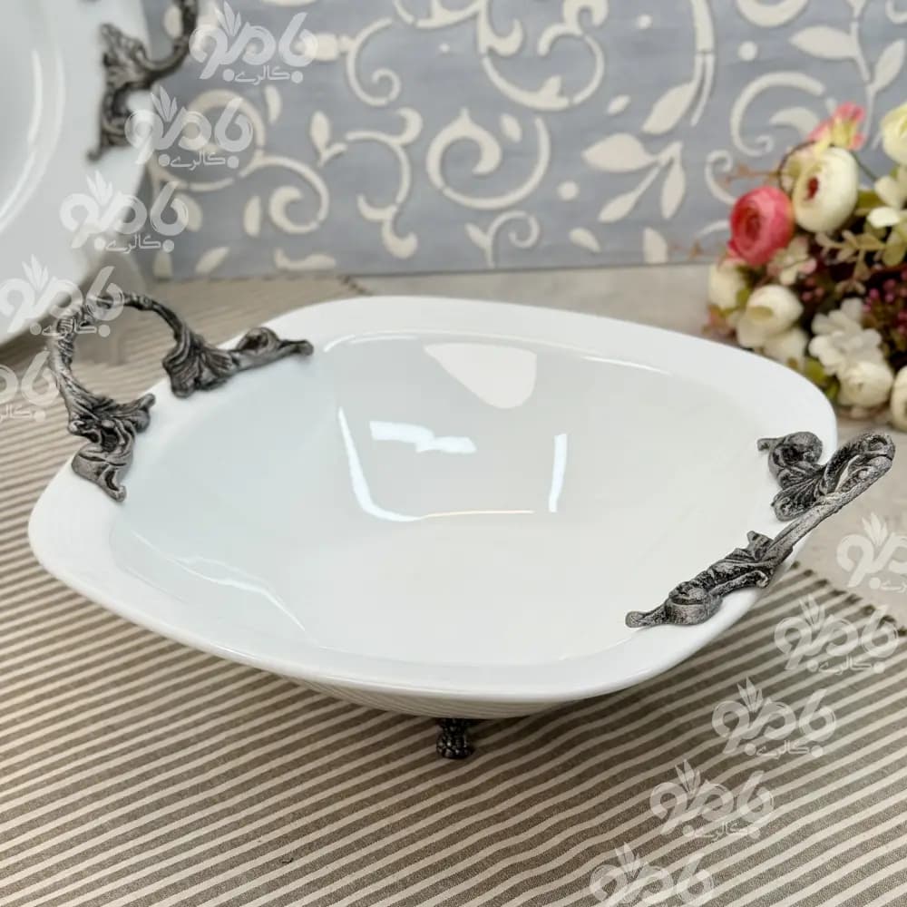 کاسه سرامیک مربع لبه دار پیوتر کد22