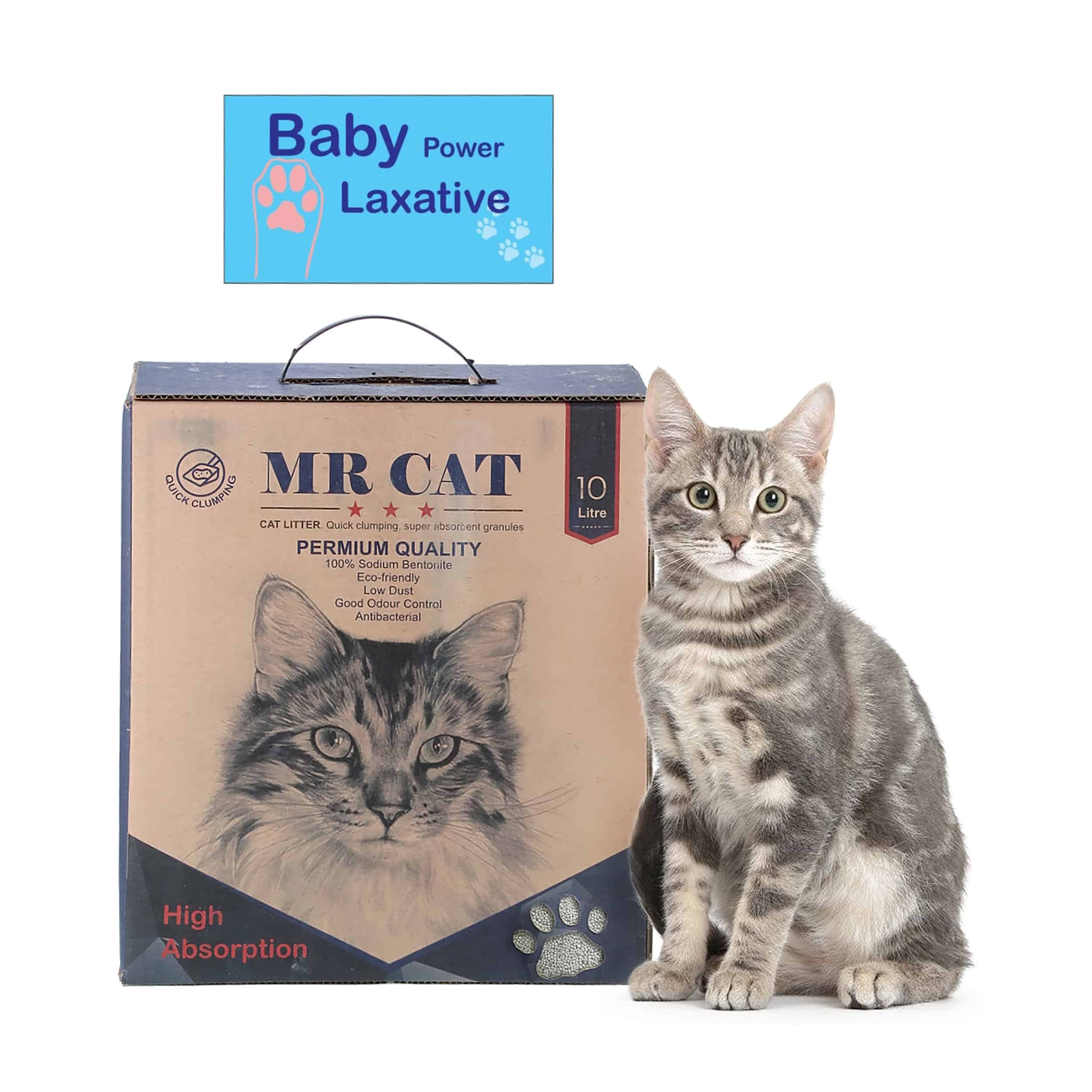 خاک گربه حاوی پودر بچه مستر کت 10 لیتری Mr Cat Babies